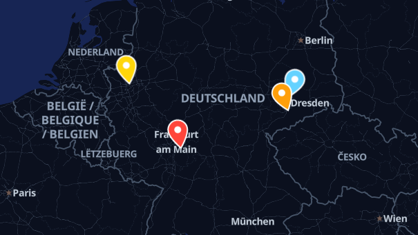 Map of company locations