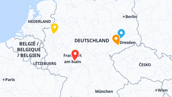 Map of company locations