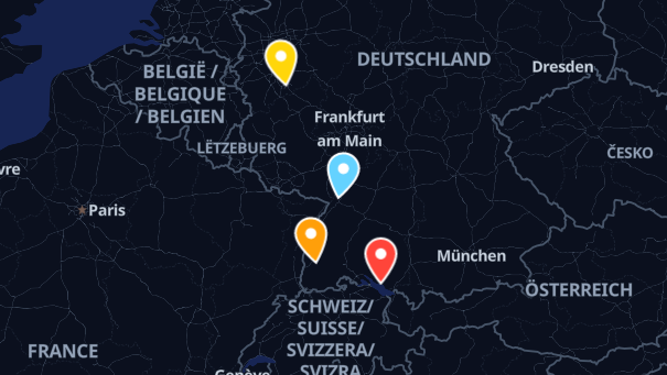 Map of company locations