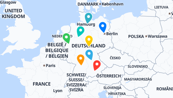 Map of company locations