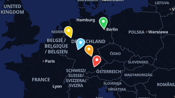 Map of company locations