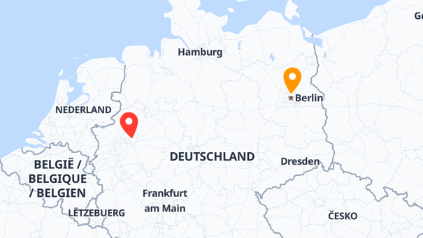 Map of company locations
