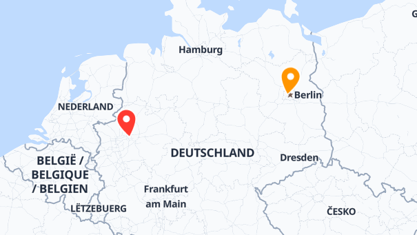 Map of company locations