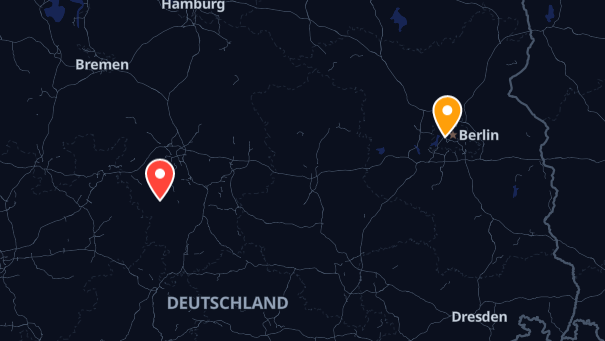 Map of company locations