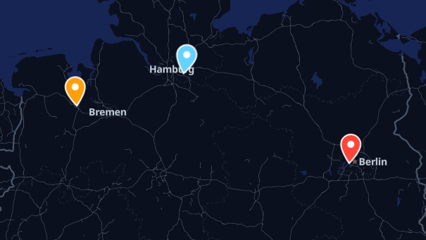 Map of company locations