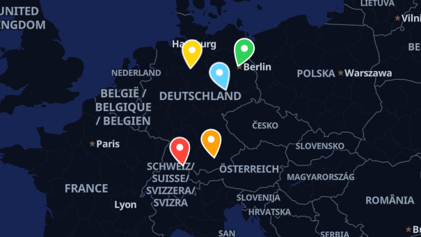 Map of company locations