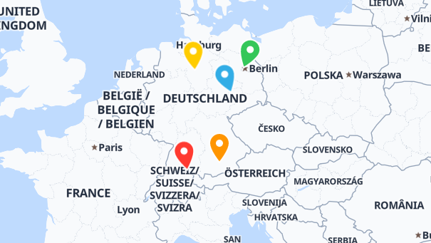 Map of company locations