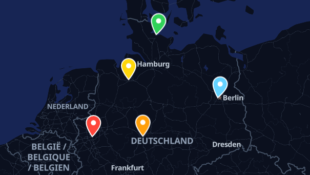 Map of company locations