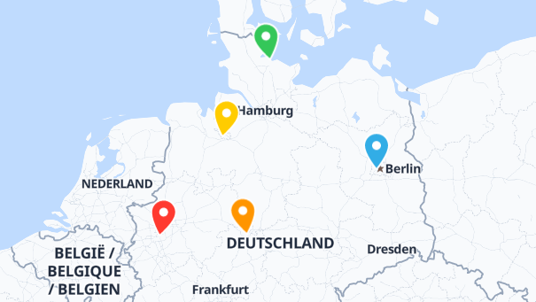 Map of company locations