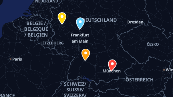 Map of company locations