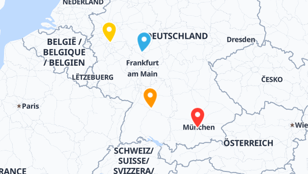 Map of company locations