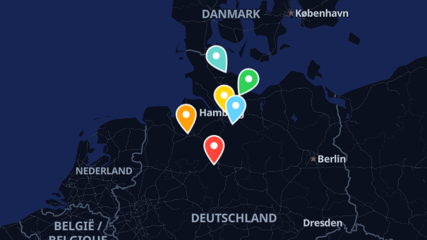 Map of company locations