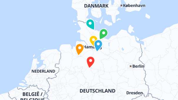 Map of company locations