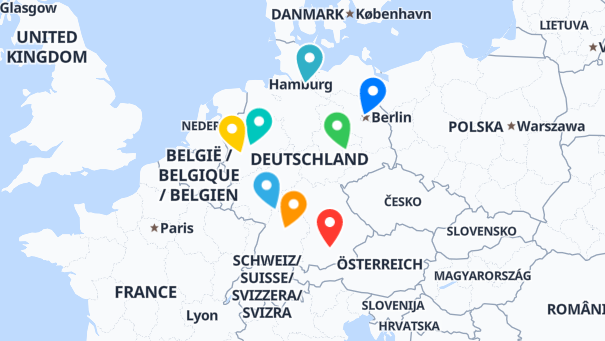 Map of company locations