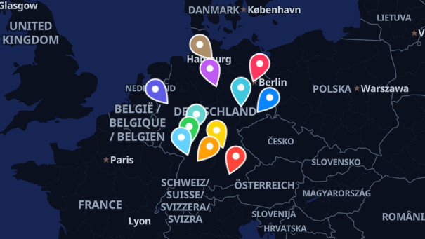 Map of company locations
