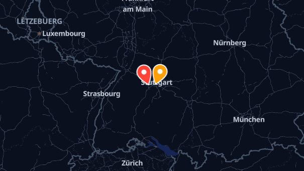 Map of company locations
