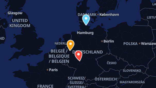 Map of company locations