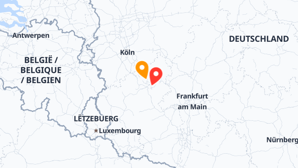 Map of company locations