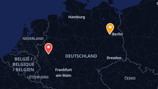 Map of company locations