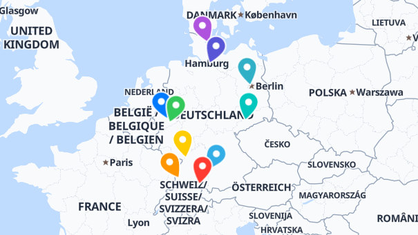 Map of company locations