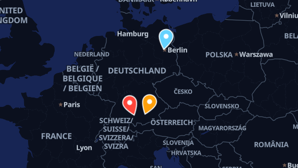 Map of company locations