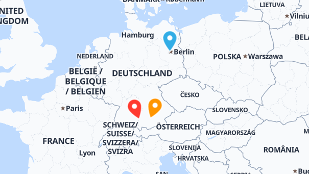 Map of company locations