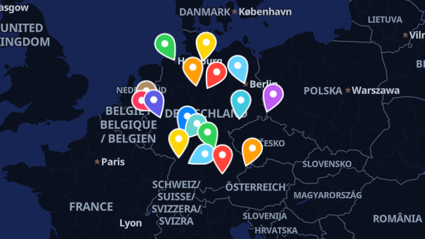 Map of company locations