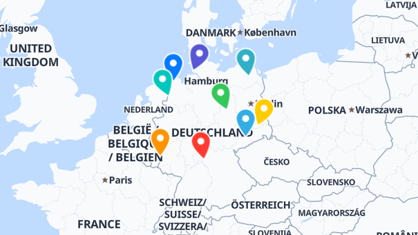 Map of company locations