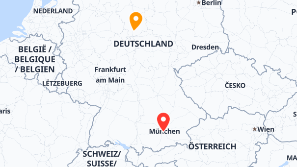 Map of company locations