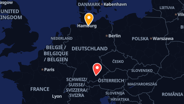 Map of company locations