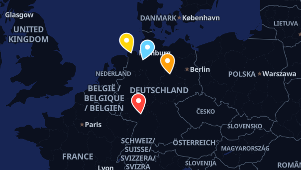 Map of company locations