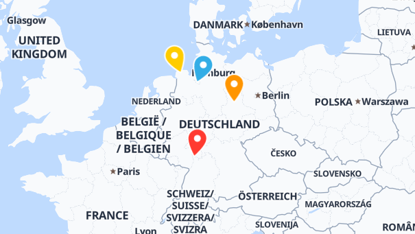 Map of company locations