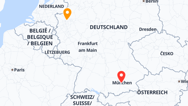 Map of company locations