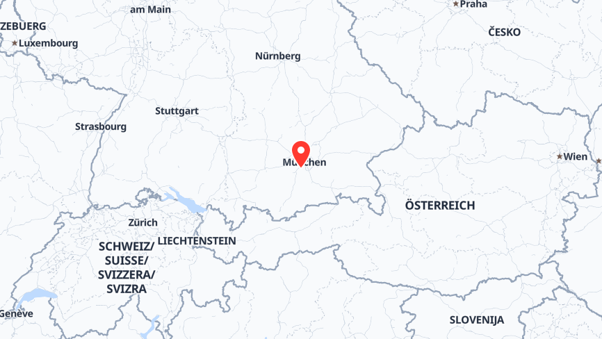 Map of the job locations