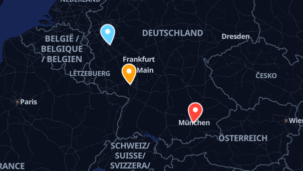 Map of company locations