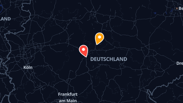Map of company locations