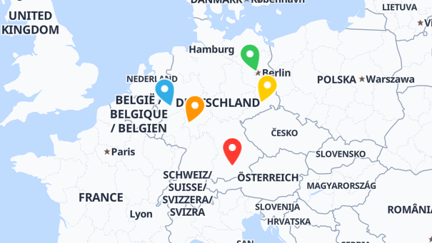 Map of company locations