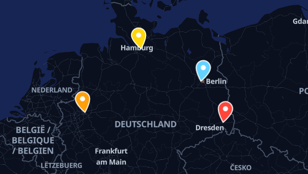 Map of company locations