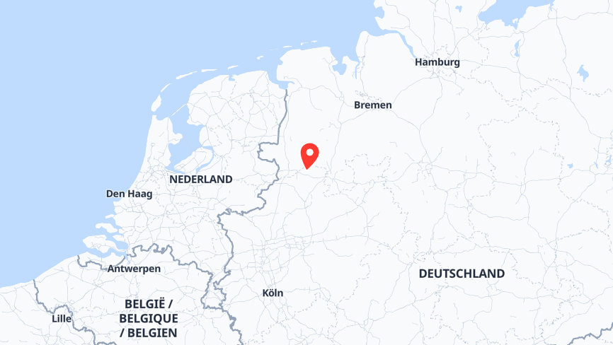 Map of the job locations
