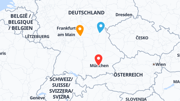 Map of company locations