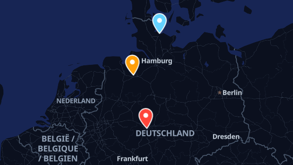Map of company locations