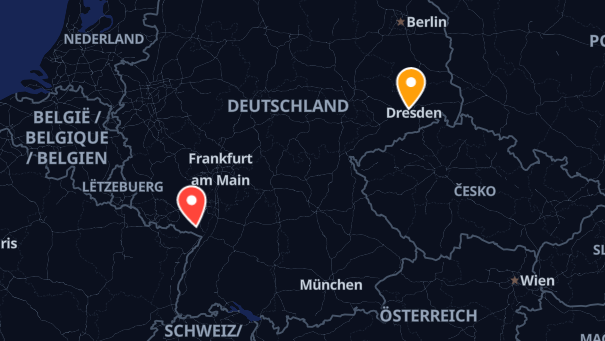 Map of company locations