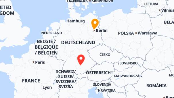 Map of company locations