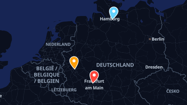 Map of company locations