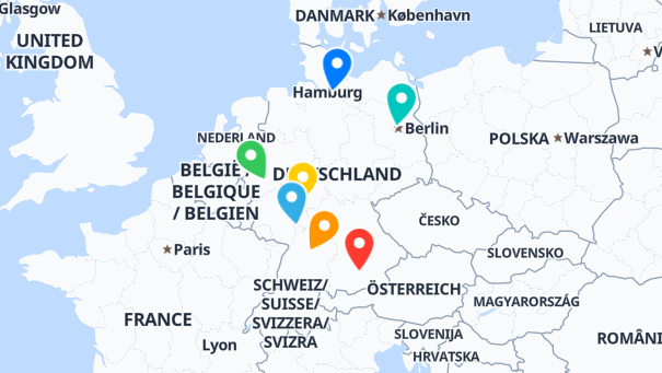 Map of company locations