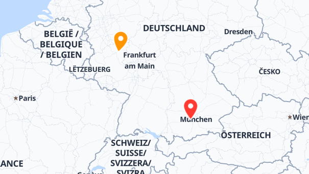 Map of company locations