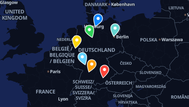 Map of company locations