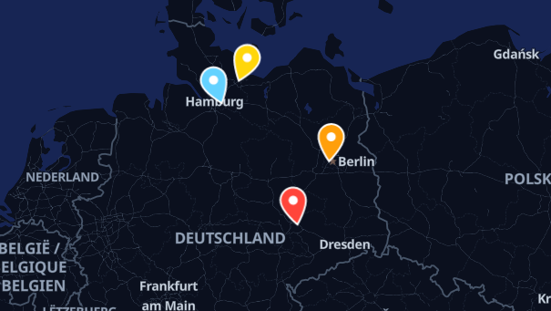 Map of company locations