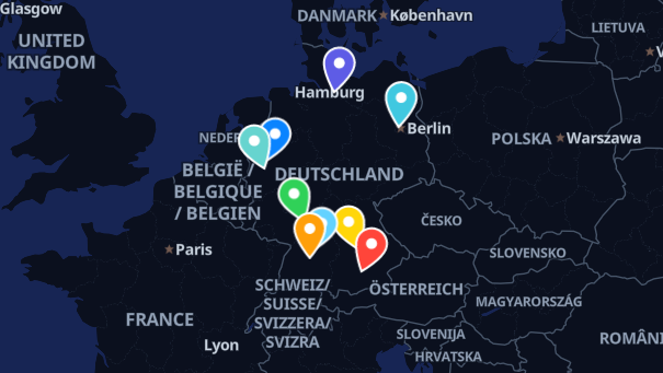 Map of company locations