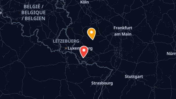 Map of company locations